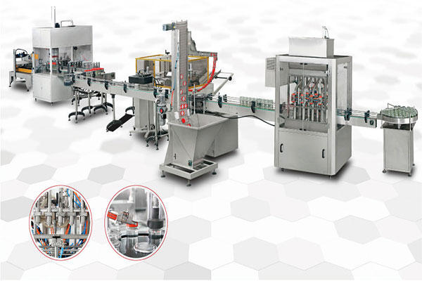 全自動液體灌裝機生產線